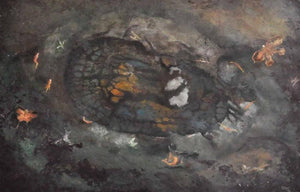 Nature Series I (Soul Gaze) by Bhavesh Patel, Original Mixed Media Nature Painting on Paper, Medium Horizontal Wall Art
