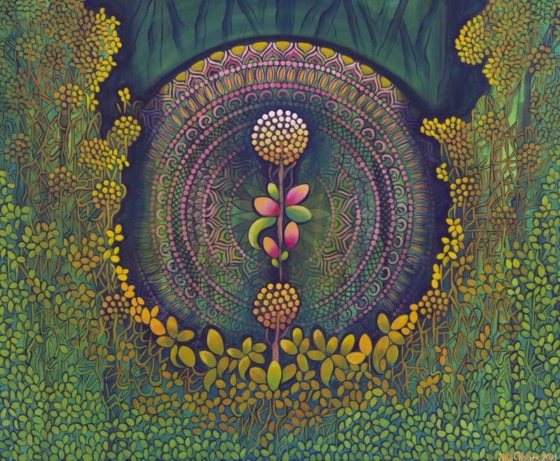 Nature acrylic painting titled 'Natures Paradise', 30x36 inches, by artist NITU CHHAJER on canvas