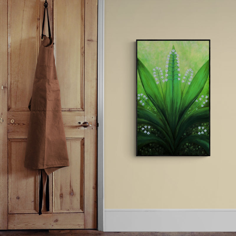 In-situ view of Seby Augustine's 'Natures Symmetry' painting in a room