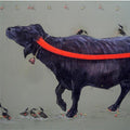 Animals acrylic painting titled 'Naughty Crow', 29x42 inches, by artist Yogesh Lahane on Canvas