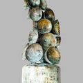 Nature sculpture titled 'Navprabhat', 39x22x22 inches, by artist Rajeev Ranjan on Brass