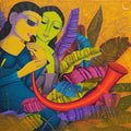 'Nayika' figurative acrylic painting by artist Prakash Deshmukh, 30x36 inch, on canvas