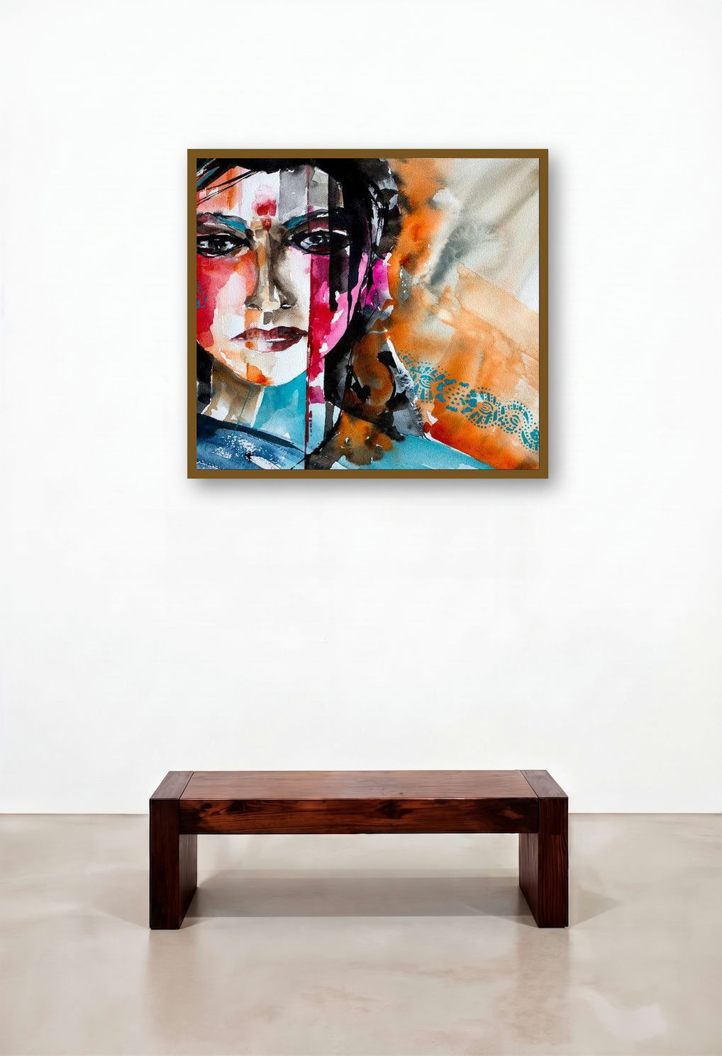 Neelu by artist Veronique Piaser-Moyen displayed in a Luxury Executive Office