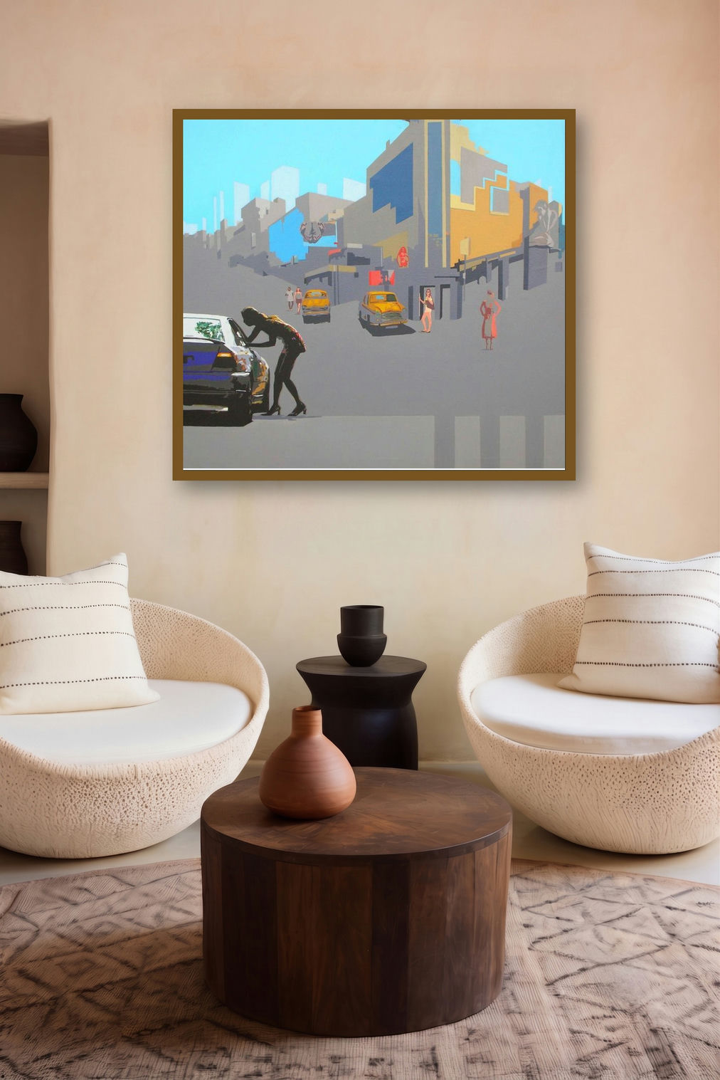 Neo Urban Space by artist Abhijit Paul displayed in a Luxury gallery