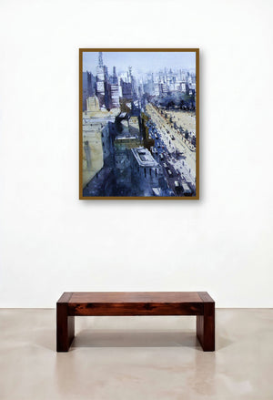 New Edit (Metropolis Marvels) by artist Nirupam Konwar displayed in a Minimalist Study
