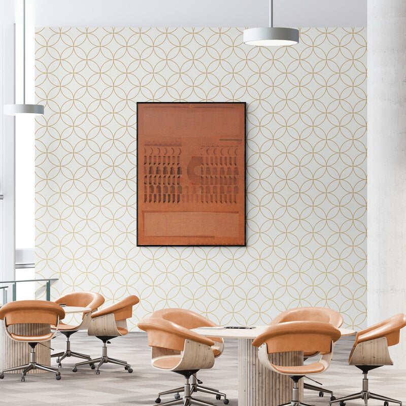 Sunil Yadav's painting 'New Identity And New Space 4 (Abstract Composition in Red and Brown)' displayed in a modern living room setting