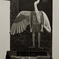 New Lands New Lives Migration Narratives' contemporary mixed-media printmaking by artist Ashwin Khapare, 20x12 inch, on paper