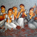 Figurative acrylic painting titled 'Nidhivan 2', 42x60 inches, by artist Monalisa Sarkar on Canvas