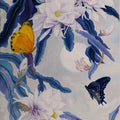 Nature oil painting titled 'Night Bloom With Butterflies', 30x54 inches, by artist Sulakshana Dharmadhikari on canvas