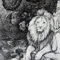 Night Dream' animals pen drawing by artist Jasleen Singh, 17x12 inch, on archival paper