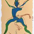 Religious serigraphs painting titled 'Nilalohitaya', 20x15 inches, by artist Jatin Das on Paper
