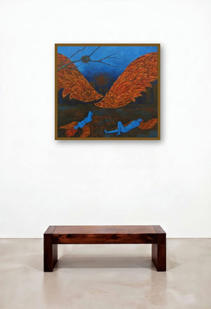 Nirbhaya by artist Manjula Dubey displayed in a Contemporary Luxury Penthouse