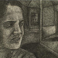 Figurative printmaking titled 'Nobody Knows', 4x6 inches, by artist Preya Bhagat on Paper