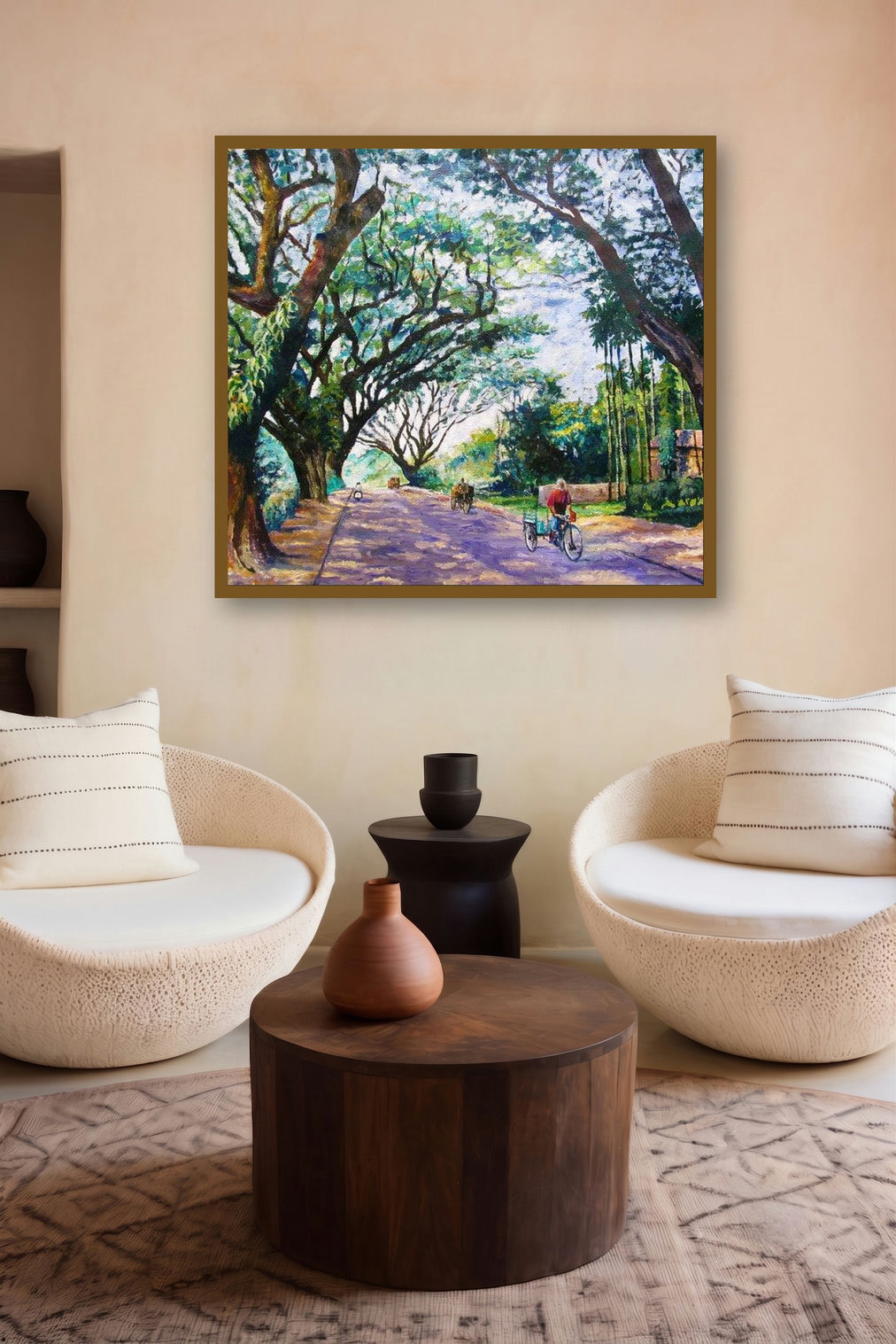 Northbengal (Journey Through North Bengal) by artist Barun Singh displayed in a Boutique gallery