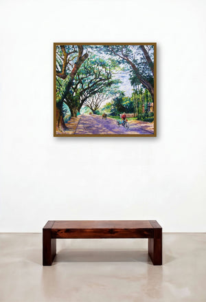 Northbengal (Journey Through North Bengal) by artist Barun Singh displayed in a Industrial Hallway