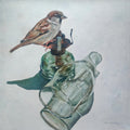 Nostalgia 2' still-life acrylic painting by artist Srinivasa Ram Makineedi, 18x18 inch, on canvas