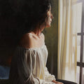 Figurative oil painting titled 'Nostalgia', 39x32 inches, by artist Jose Higuera on Canvas