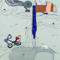 Nostalgia Of Santiniketan' contemporary acrylic painting by artist Anirban Dhar, 48x36 inch, on canvas