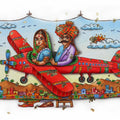 Nostalgia Series 1' figurative mixed-media painting by artist Dhimant Vyas, 42x54 inch, on canvas