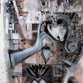 Notes Of Silence' contemporary acrylic painting by artist Madan Lal, 60x24 inch, on canvas
