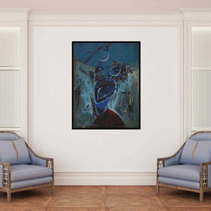 In-situ view of Vishal Phasale's 'Nrutya Chandrika 62' painting in a room