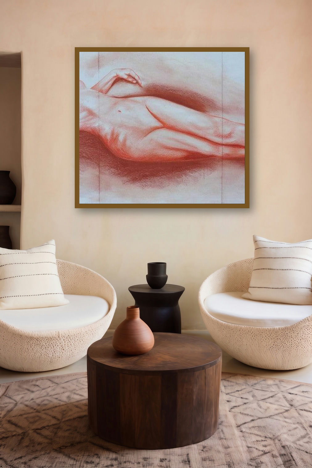 Nude I by artist Bhavesh Patel displayed in a Minimalist gallery