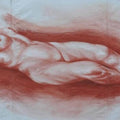 Fantasy dry pastel painting titled 'Nude II', 36x66 inches, by artist Bhavesh Patel on Paper
