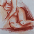 Nude dry pastel painting titled 'Nude III', 30x22 inches, by artist Bhavesh Patel on Paper