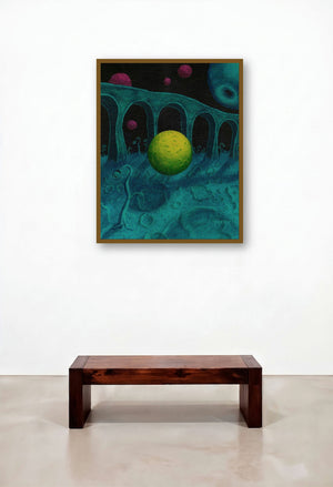 Object 16 (Celestial Gateway) by artist Rainer Clemens Merk displayed in a Luxury Hallway