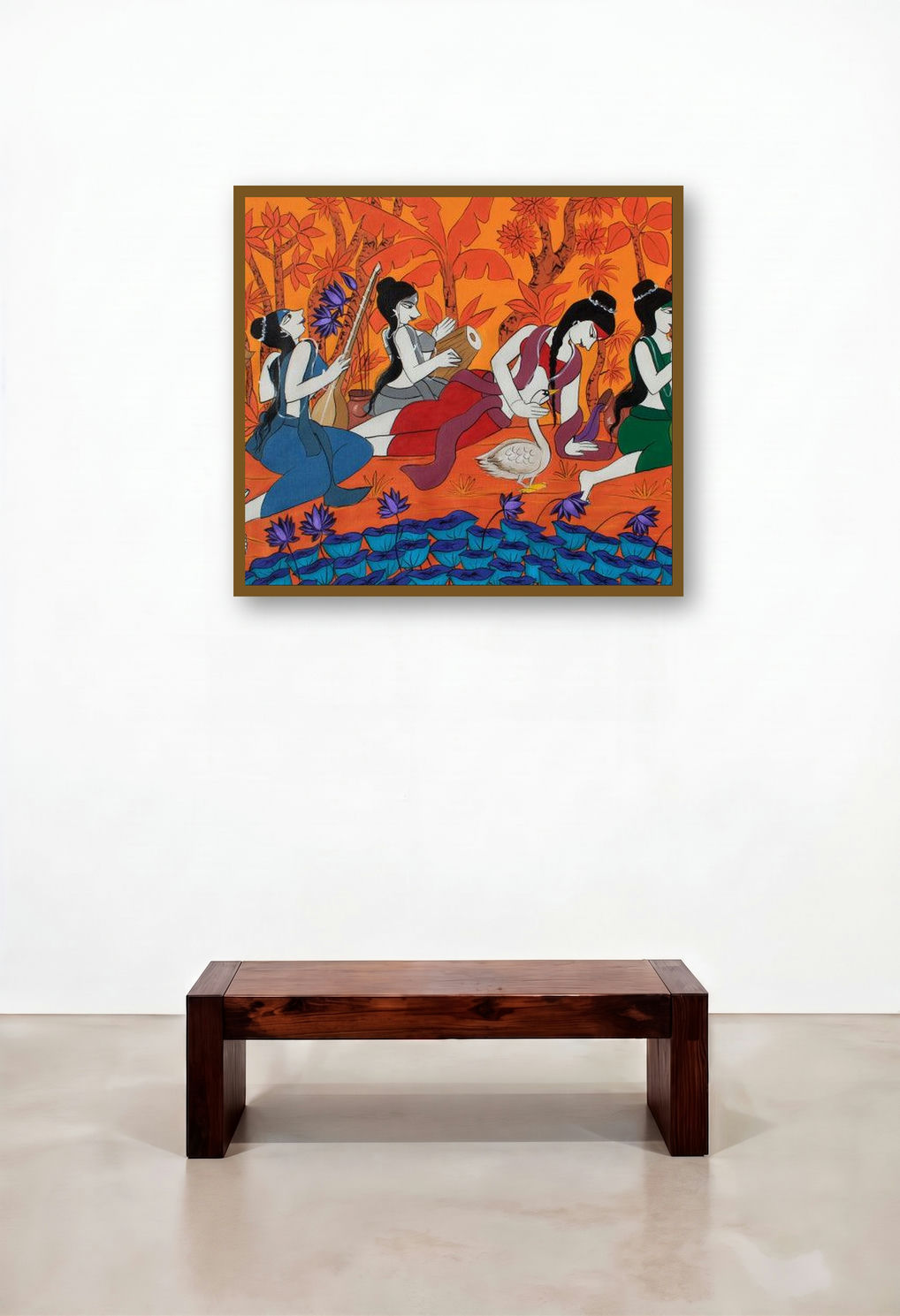 Occuied (A Cosmic Serenade) by artist Chetan Katigar displayed in a Traditional Study