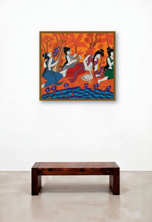 Occuied (A Cosmic Serenade) by artist Chetan Katigar displayed in a Traditional Study