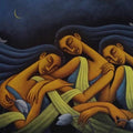 Figurative acrylic painting titled 'Ocean Of Dreams 2', 42x72 inches, by artist Uttam Bhattacharya on Canvas