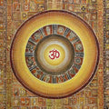 Religious acrylic painting titled 'Ohm 2', 36x30 inches, by artist Madhavi Joshi on Canvas