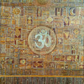 Religious acrylic painting titled 'Ohm', 36x30 inches, by artist Madhavi Joshi on Canvas