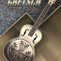 Music photography titled 'Old Gretsch Acoustic Resonator', 15x11 inches, by artist Shavit Mason on