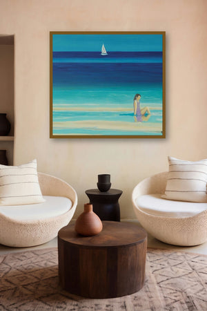 On The Beach (Seaside Escape) by artist SIMON MASON displayed in a Boutique gallery