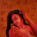 The One 2' figurative acrylic painting by artist Payel Mitra Sarkar, 14x13 inch, on canvas
