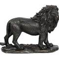 Animals handicraft titled 'One Carved Brave Lion', 10x12x6 inches, by artist Brass Handicrafts on Polyresin, Bronze