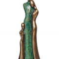Figurative handicraft titled 'One Family Of Mother Daughter And Grand Daughter', 12x4x2 inches, by artist Brass Handicrafts on Polyresin, Bronze