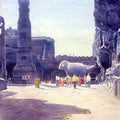 Place watercolor painting titled 'One Fine Day At The Ellora Caves III', 30x22 inches, by artist Rahul Salve on Paper