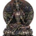 Religious handicraft titled 'One Goddess Tara', 8x6x3 inches, by artist Brass Handicrafts on Polyresin, Bronze