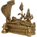 Religious handicraft titled 'One Padmanabhan Swami', 5x6x3 inches, by artist Brass Handicrafts on Brass