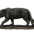 Animals handicraft titled 'One Royal Tiger', 6x11x4 inches, by artist Brass Handicrafts on Polyresin, Bronze