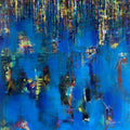 One Side Wave' abstract acrylic painting by artist Arundhati Pise, 48x36 inch, on canvas