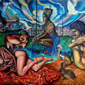 Figurative oil painting titled 'One That Feels', 40x60 inches, by artist Sukesan Kanka on Canvas