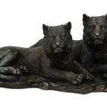 Animals handicraft titled 'One Tiger And Tigress', 10x11x6 inches, by artist Brass Handicrafts on Polyresin, Bronze