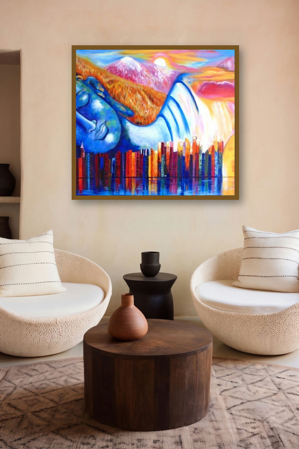 Oneness (Dreams of Enlightenment) by artist Purnima Gupta displayed in a Contemporary Exhibition gallery