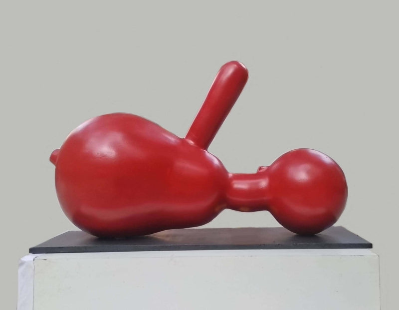 Oneness' contemporary Fiberglass sculpture by artist Chandan Santra, 18x30 inch, on fiberglass