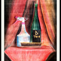 Still-life dry pastel painting titled 'Only 3 product', 30x22 inches, by artist Biki Das on Handmade Paper