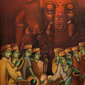 Religious acrylic painting titled 'Orchestra 2', 30x24 inches, by artist Sumon Naskar on Canvas